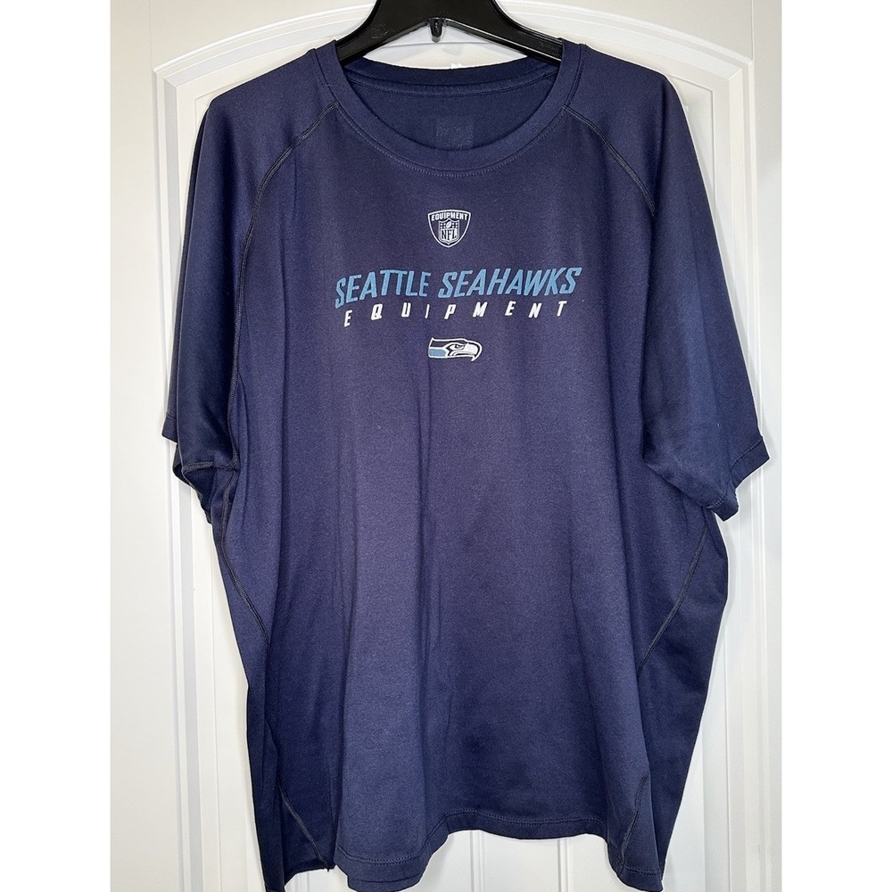 Reebok Seattle‎ Seahawks NFL Men's Short Sleeve T-Shirt Men's 2 XL Blue